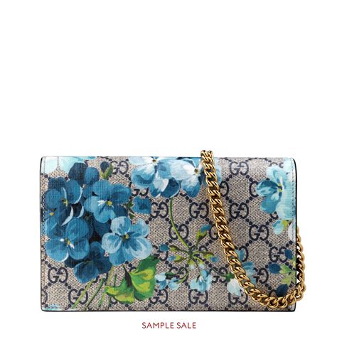 Gucci Gg Blooms Supreme Chain Wallet 